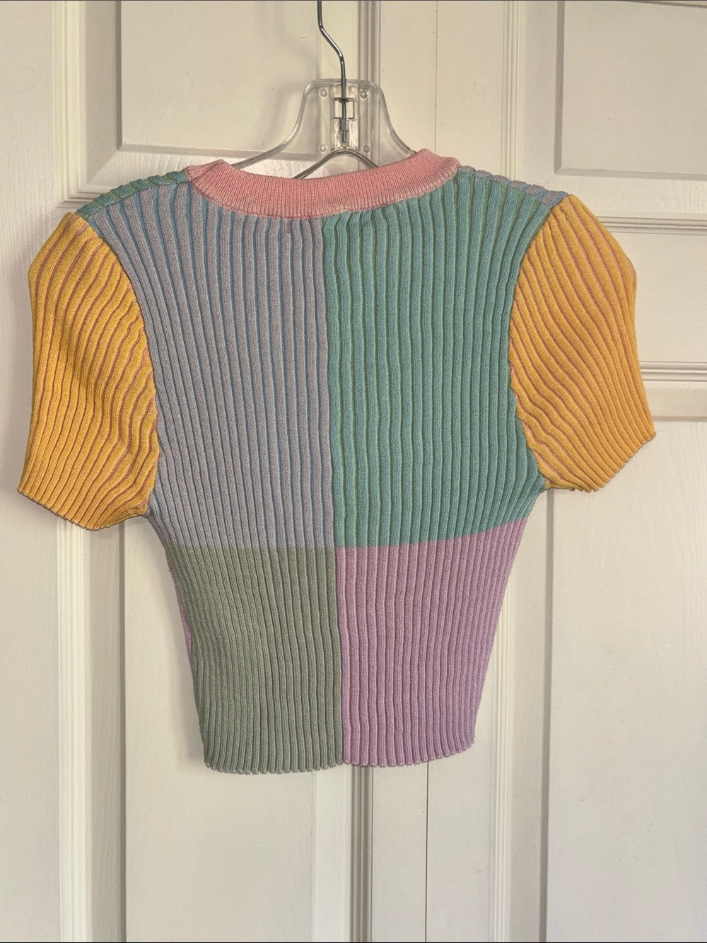 DIL Pastel Colorblock Ribbed Knit Top - Multicolor - Picture 3 of 7
